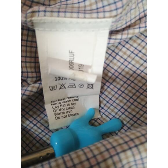 Peter MIllar Collection Flex Finish Shirt Mens Medium Multicolor Plaid Button-Up - Picture 9 of 9